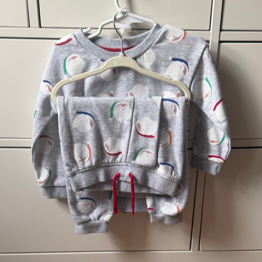 Gray Sweatshirt with Colorful Accents